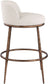 Ferro - Performance Fabric Upholstered Bar Stool - Antique Bronze
