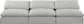 Comfy - Linen Modular Armless Sofa 3 Seats