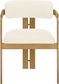 Aurum - Vegan Leather Upholstered Dining Chair With Brushed Brass Base (Set of 2)