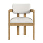 Portland - Fabric Arm Chair (Set of 2) - Natural / Snow White