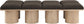 Pavilion - 8 Piece Modular Bench With Natural Base