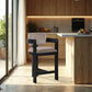 Sacha - Velvet Stool With Black Base
