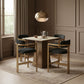 Aurum - Vegan Leather Upholstered Counter Stool With Brushed Brass Base