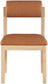 Roundhill - Faux Leather Dining Chair (Set of 2) - Natural Frame