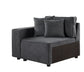 Silvester - Modular Armrest (Set of 2) - Gray Fabric