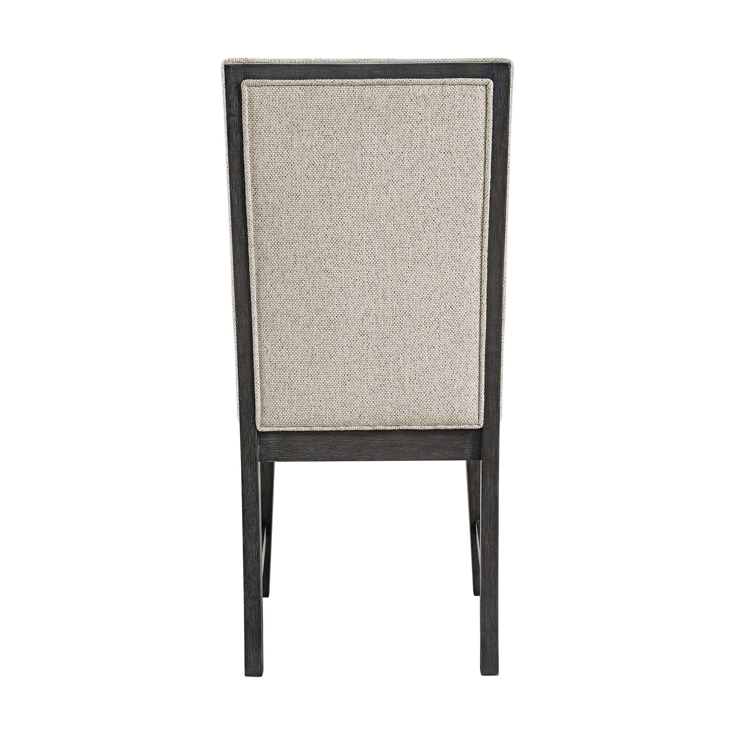 Axel - 5 Piece Standard Height Dining Set (Round Table And Four Fabric Chairs) - Espresso / Light Gray