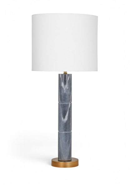 Opaline - Linen Textured Fabric And Brass Table Lamp