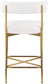 Rivage - Durable Stool With Gold Frame (Set of 2)