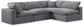 Comfy - 4 Piece Velvet Modular Armless Sectional