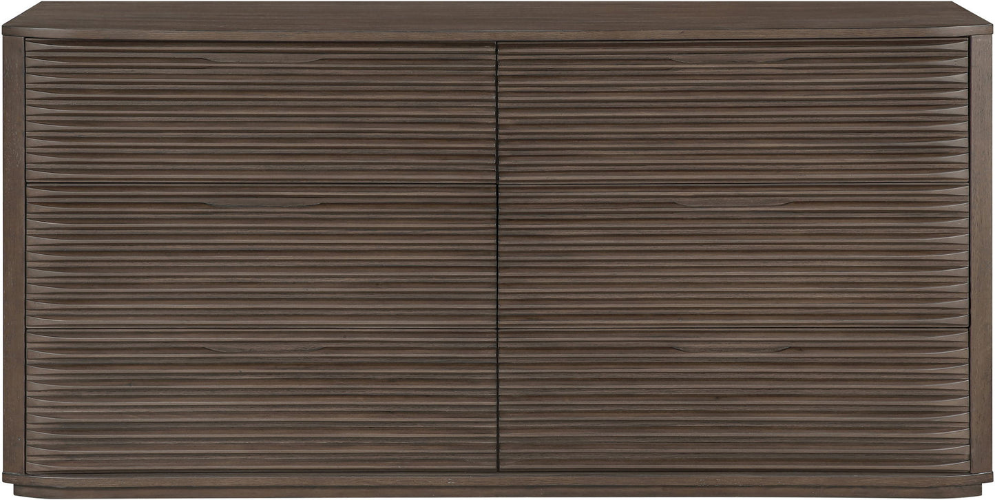 Morino - Oak Veneer And Solid Wood Dresser - Brown