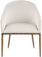 Ferro - Upholstered Dining Arm Chair With Brushed Gold Legs