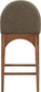 Waldorf - Boucle Stool With Brown Legs