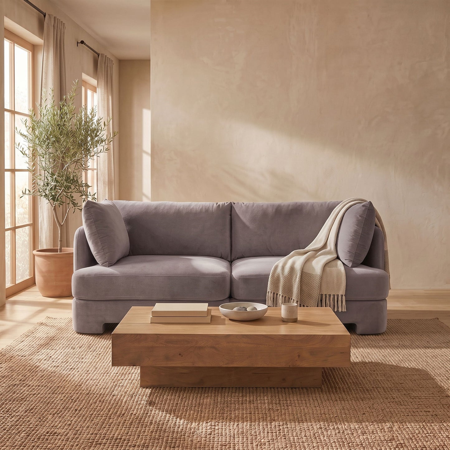 Hammond - Velvet Performance Fabric Upholstered 2 Piece Loveseat