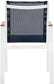 Nizuc - Outdoor Patio Dining Arm Chair With White Frame And Natural Arms (Set of 2)