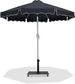 Amalfi - Aluminum Patio Umbrella - Black Base / White Pole