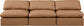 Indulge - Faux Leather 3 Seat Modular Armless Sofa