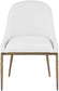 Ferro - Upholstered Dining Side Chair With Brushed Gold Legs
