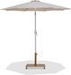 Fiji - Aluminum Patio Umbrella With Square Teak And White Base