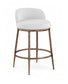 Ferro - Upholstered Counter Stool With Brushed Bronze Base