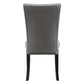Caralin - Side Chair (Set of 2) - Gray Synthetic Leather & Black