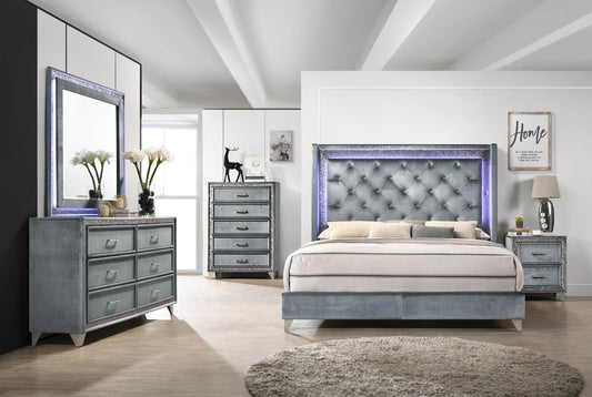 B278 - Velvet Chest - Gray
