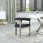 Romeo - Faux Leather Dining Chair With Silver Base (Set of 2)