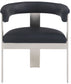 Romeo - Faux Leather Dining Chair With Silver Base (Set of 2)