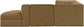 Rummi - Velvet Performance Fabric Upholstered 5 Piece Modular Sectional