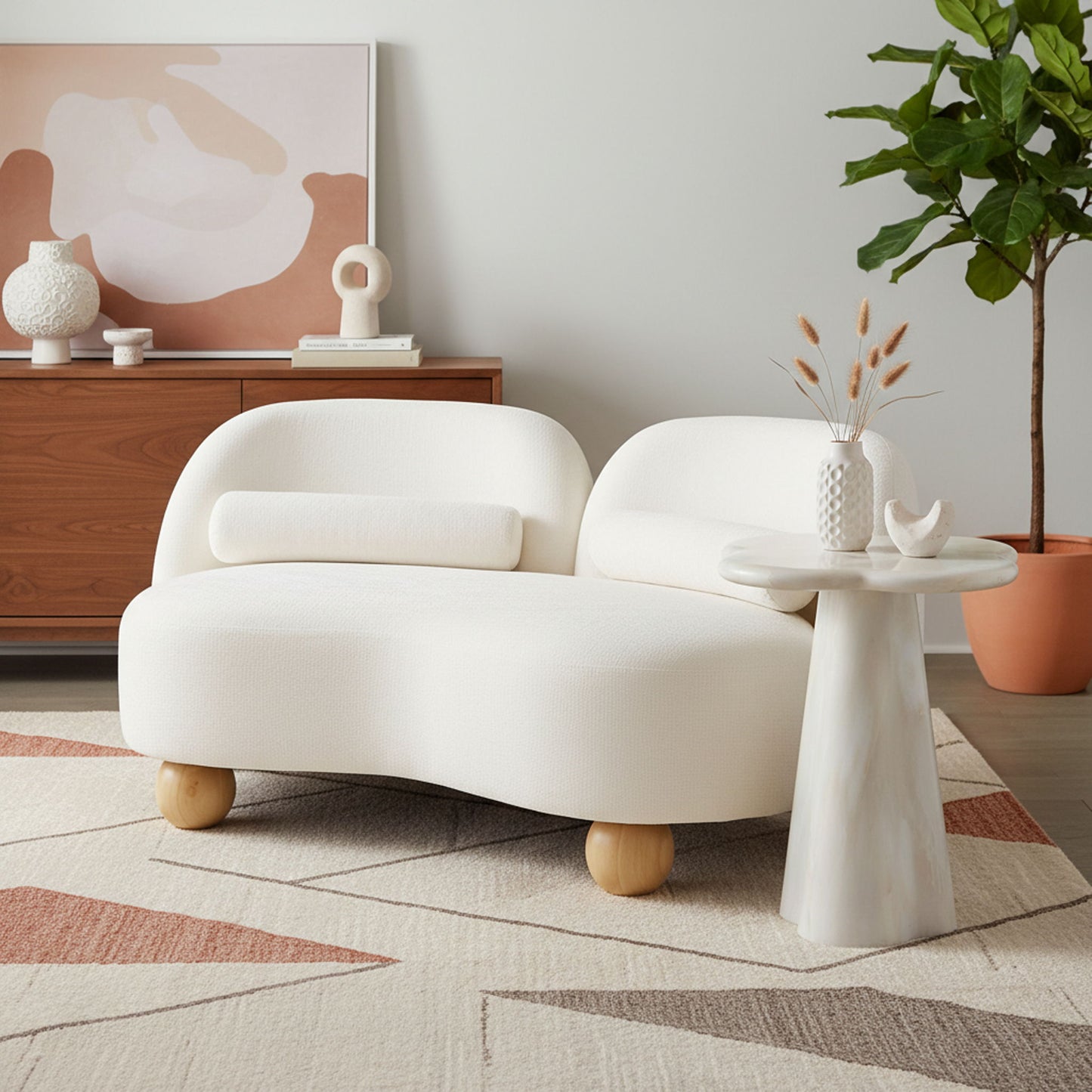 Daphne - Chenille Loveseat