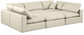Comfy - 6 Piece Faux Leather Sectional