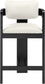Sacha - Vegan Leather Upholstered Counter Stool With Black Base