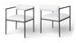 Axis - Linen Textured Cream Fabric Upholstered Dining Chair (Set of 2)