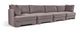 Hammond - Velvet Performance Fabric Upholstered 4 Piece Sofa