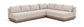 Solace - Olefin Performance Fabric 3 Piece Outdoor Patio Modular Sectional (Sofa, Loveseat & Corner Chair)