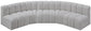 Arc - Boucle Fabric 5 Piece U-Shaped Modular Sofa