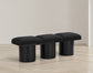 Pavilion - 3 Piece Modular Bench With Black Base