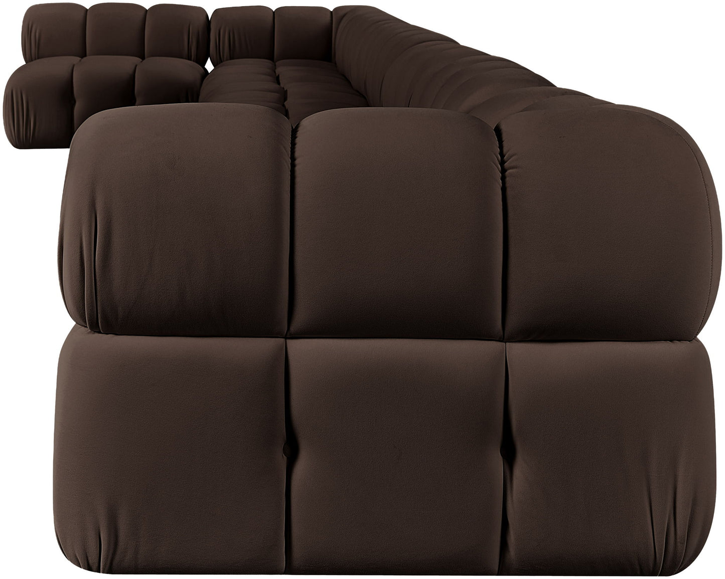 Orin - Velvet Performance Fabric Upholstered 8 Piece L-Shaped Sectional