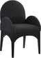 Waldorf - Boucle Dining Arm Chair With Black Legs