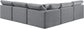 Indulge - Velvet 5 Piece Modular Corner Armless Sectional