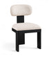Timbra - Linen Textured Fabric Upholstered Dining Chair (Set of 2) - Black Base