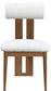 Dario - Boucle Dining Chair With Brown Frame (Set of 2) - Cream
