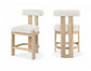 Arienzo - Velvet Performance Fabric Upholstered Counter Stool (Set of 2)