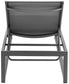 Maldives - Water Resistant Outdoor Patio Adjustable Sun Chaise Lounge Chair With Gray Base