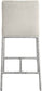 Reeves - Chenille Fabric Upholstered Counter Stool (Set of 2) - Silver Base
