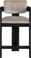 Sacha - Velvet Stool With Black Base