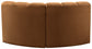 Arc - Velvet 2 Piece Modular Sofa - Saddle