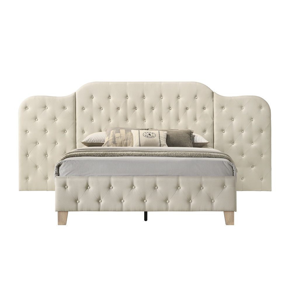 Ranallo - Queen Wall Bed - Beige Linen & Natural
