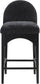 Waldorf - Chenille Stool With Black Legs