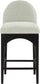 Waldorf - Chenille Stool With Black Legs