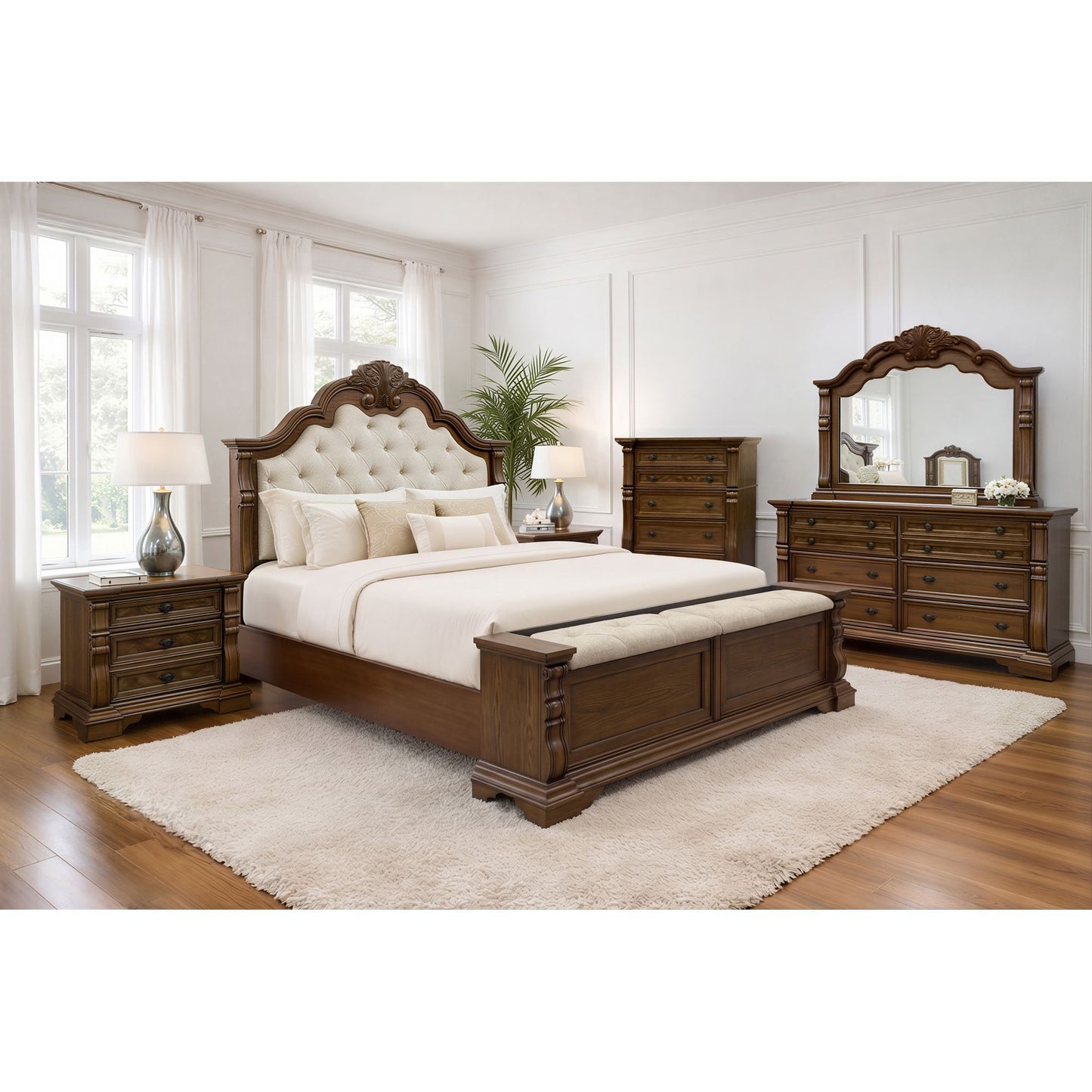 Alamonte - Chest With Lift Top And Jewelry Box - Medium Brown